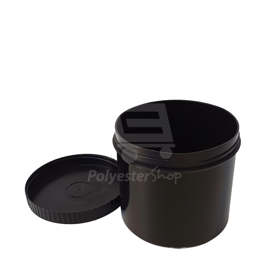 Rond plastic potje met draaideksel